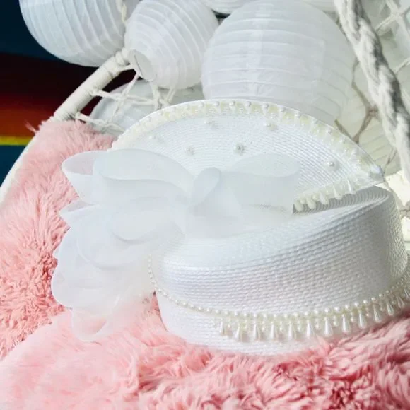 Vintage | Accessories | Vintage Elegant White Hat With 